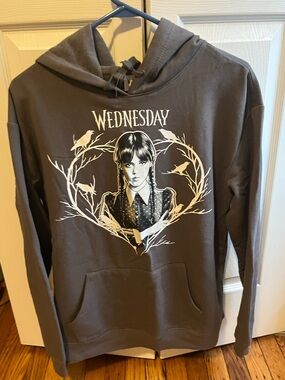 Wednesday Graphic Hoodie Sweatshirt - Dark Gray